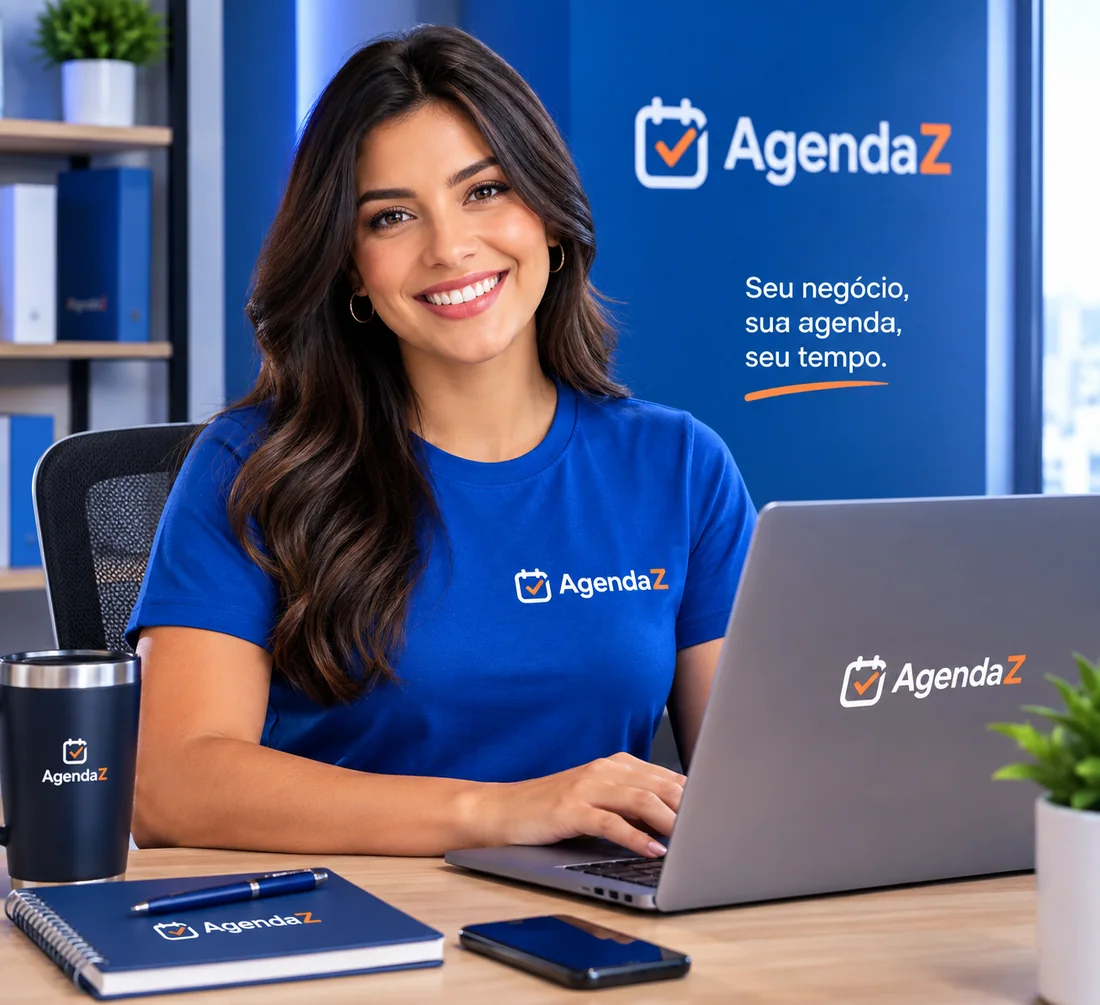 Professional working in AgendaZ on a computer